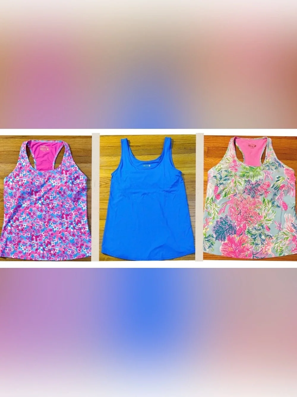 Lilly Pulitzer Small- Luxletic Tank Bundle, *with padding! ALL Like New!